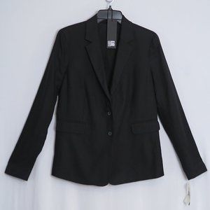 NWT Karl Lagerfeld Black Cotton Wool Dress Career Blazer Size 8 Made in USA